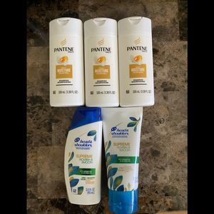 🆕 Pantene shampoo AND Head & Shoulder shampoo and conditioner, 5 travel size